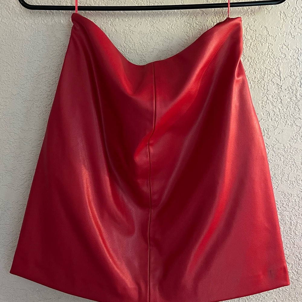 Zara faux leather mini skirt